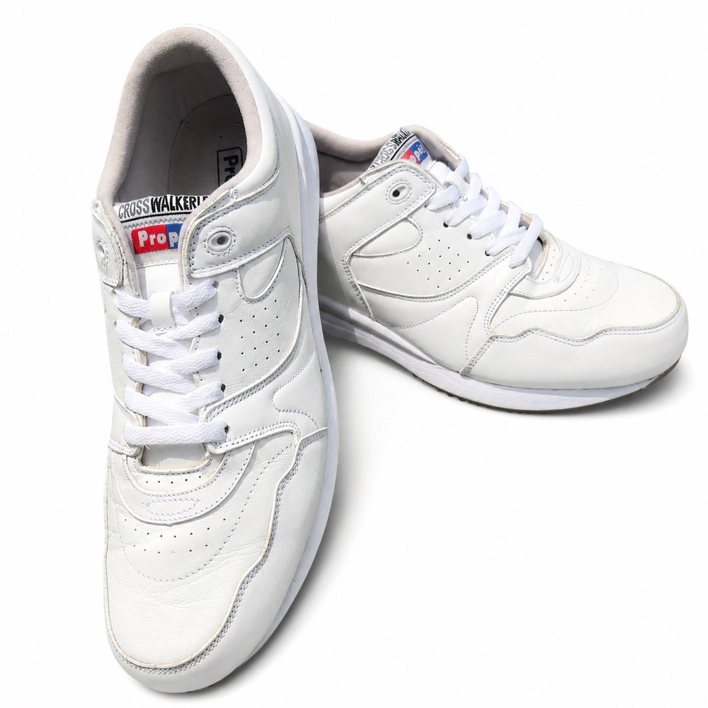 Propet Crosswalker LE Mens 13 XX 5E White Leather Walking Shoes MAA062L